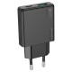 Мережевий зарядний пристрій HOCO N38 Delgado dual port charger 20W Black