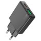 Мережевий зарядний пристрій HOCO N38 Delgado dual port charger 20W Black