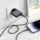 Мережевий зарядний пристрій HOCO N38 Delgado dual port charger Lightning cable 20W Black