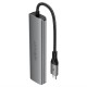 USB-Хаб ACEFAST J16 docking station Multifunction Adapter 5в1 Type-C to HDMI+3xUSB 3.0+PD Grey