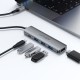 USB-Хаб ACEFAST J16 docking station Multifunction Adapter 5в1 Type-C to HDMI+3xUSB 3.0+PD Grey