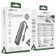 USB-Хаб ACEFAST J18 docking station Multifunction Adapter 6в1 Type-C to HDMI+2xUSB 3.0+SD+TF+USB-C Grey