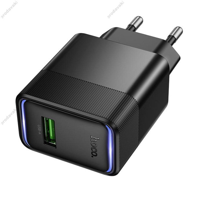 Мережевий зарядний пристрій HOCO CS111A Lounge single-port multi-protocol charge Type-C cable 22.5W Black