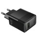 Мережевий зарядний пристрій HOCO CS111A Lounge single-port multi-protocol charge Type-C cable 22.5W Black