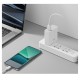 Мережевий зарядний пристрій XO L128 fast charging charger Type-C cable 120W White