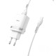 Мережевий зарядний пристрій HOCO C12Q Smart QC3.0 Micro USB cable 18W White