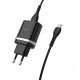 Мережевий зарядний пристрій HOCO C12Q Smart QC3.0 Micro USB cable 18W Black