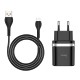 Мережевий зарядний пристрій HOCO C12Q Smart QC3.0 Micro USB cable 18W Black