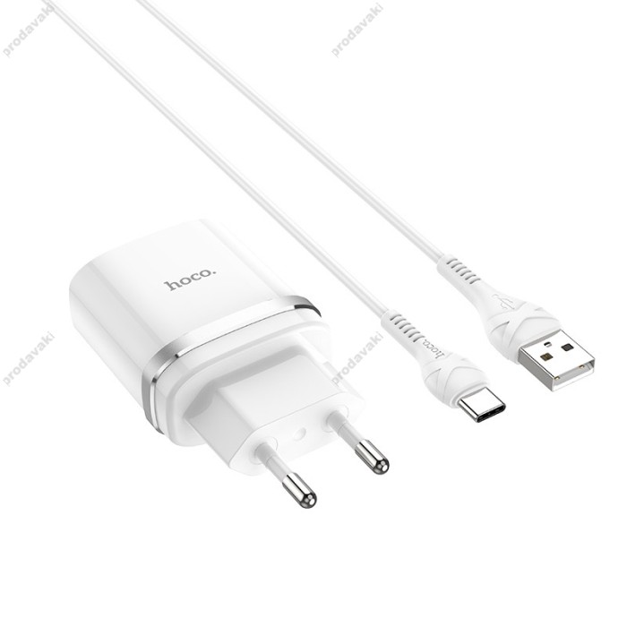 Мережевий зарядний пристрій HOCO C12Q Smart QC3.0 Type-C cable 18W White