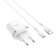 Мережевий зарядний пристрій HOCO C12Q Smart QC3.0 Type-C cable 18W White
