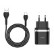 Мережевий зарядний пристрій HOCO C12Q Smart QC3.0 Type-C cable 18W Black
