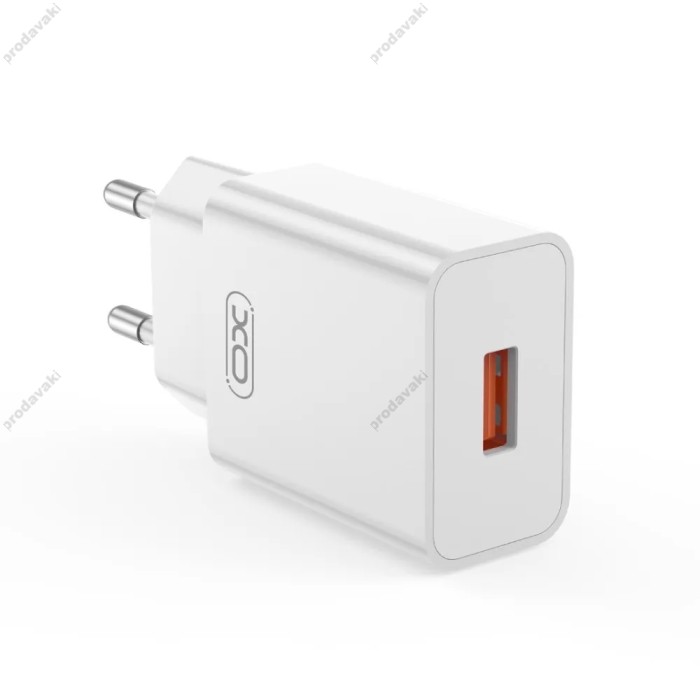 Мережевий зарядний пристрій XO L127 Fast Charging Charger Type-C cable 18W White