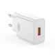 Мережевий зарядний пристрій XO L127 Fast Charging Charger Type-C cable 18W White