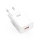 Мережевий зарядний пристрій XO L127 Fast Charging Charger Type-C cable 18W White