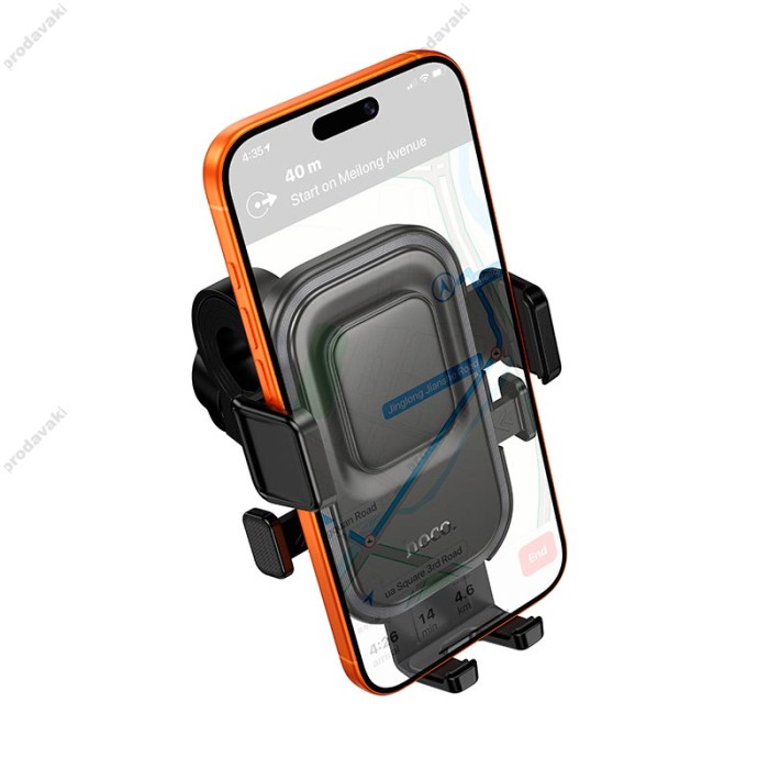 Тримач телефону для велосипеда/мотоцикла Hoco H109 Carte one-button riding holder Black
