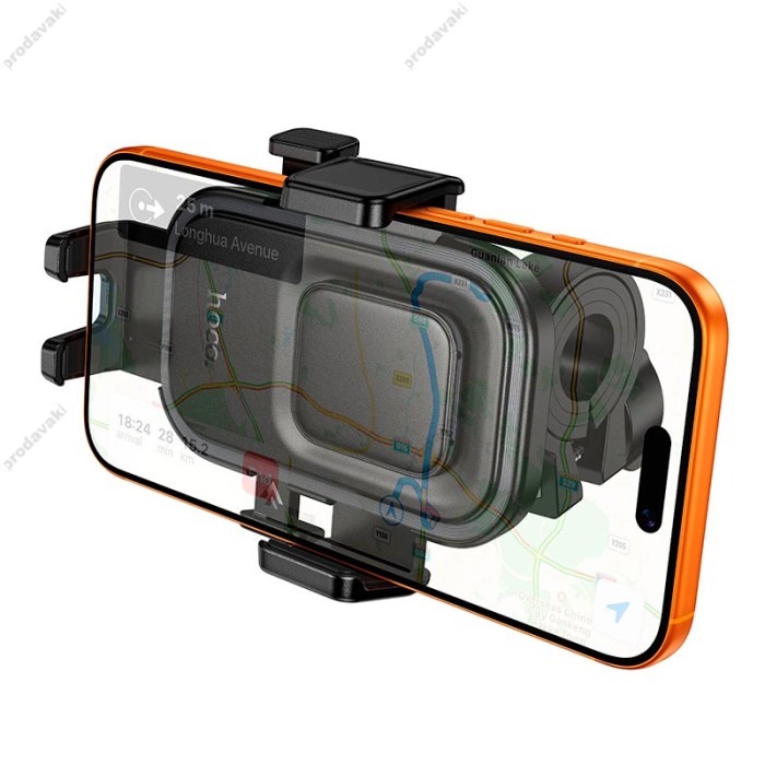 Тримач телефону для велосипеда/мотоцикла Hoco H109 Carte one-button riding holder Black