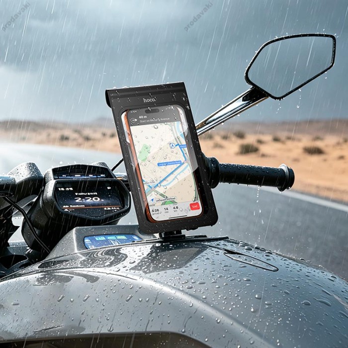 Тримач телефону для велосипеда/мотоцикла Hoco H110 Welle waterproof riding holder IP67 Black