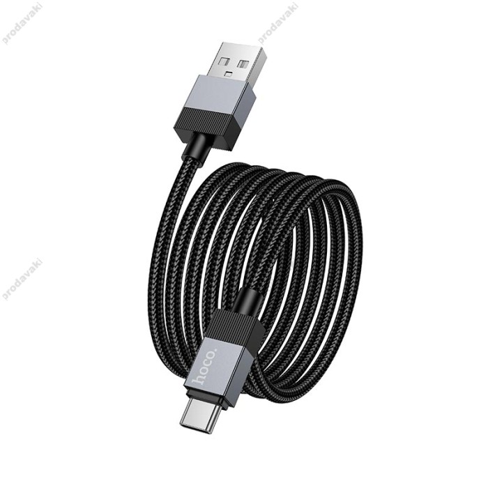 Кабель HOCO X110 Honorific charging data cable USB to Type-C 3A 1m Black