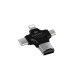 Кардрідер Earldom ET-OT20 2в1 SD/TF USB/Type-C/Lightning card reader Black