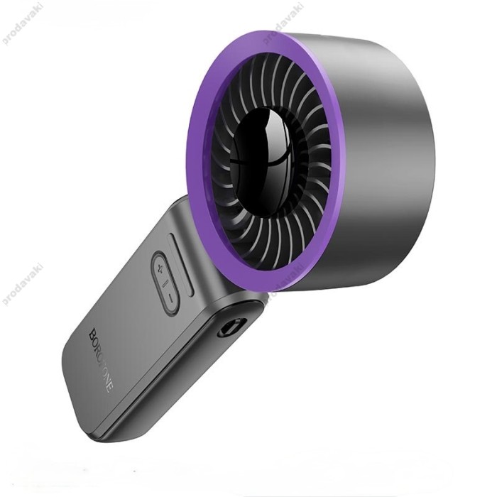 Портативний вентилятор Borofone DBF08 Cool foldable handheld fan with digital display Grey
