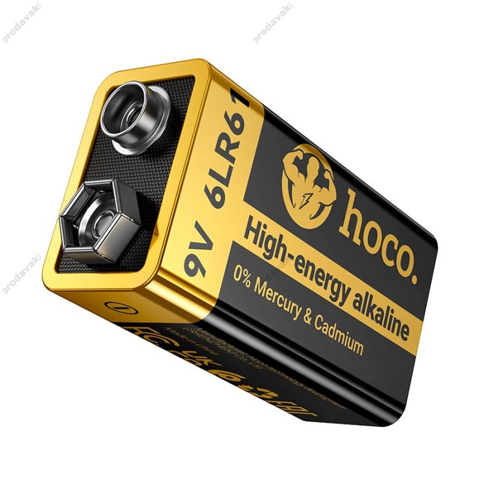 Батарейка Hoco JA9 Alkaline battery 6LR61 Black