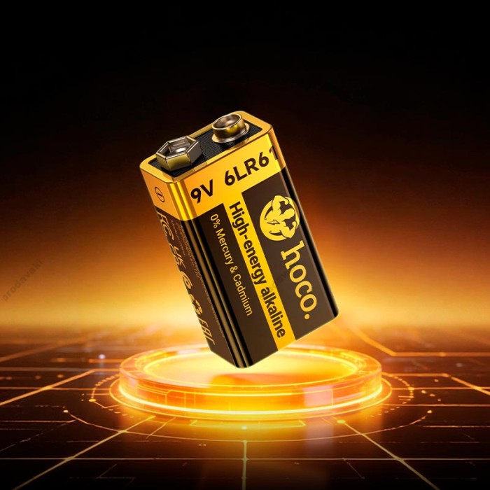 Батарейка Hoco JA9 Alkaline battery 6LR61 Black