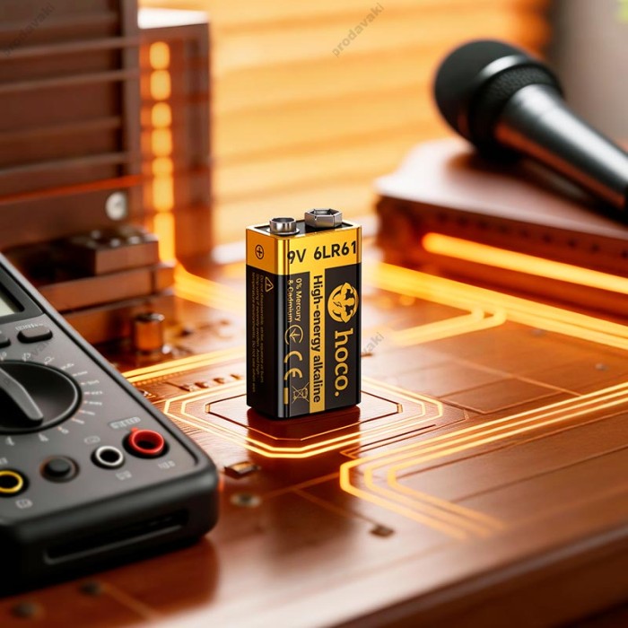 Батарейка Hoco JA9 Alkaline battery 6LR61 Black