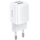 Мережевий зарядний пристрій HOCO N8 Briar dual port charger 12W White