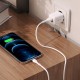 Мережевий зарядний пристрій HOCO N8 Briar dual port charger Type-C cable 12W White