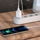 Мережевий зарядний пристрій HOCO N8 Briar dual port charger Type-C cable 12W White