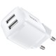Мережевий зарядний пристрій HOCO N8 Briar dual port charger Type-C cable 12W White