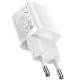 Мережевий зарядний пристрій HOCO N8 Briar dual port charger Type-C cable 12W White