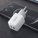 Мережевий зарядний пристрій HOCO N8 Briar dual port charger Type-C cable 12W White