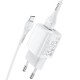 Мережевий зарядний пристрій HOCO N8 Briar dual port charger Micro USB cable 12W White