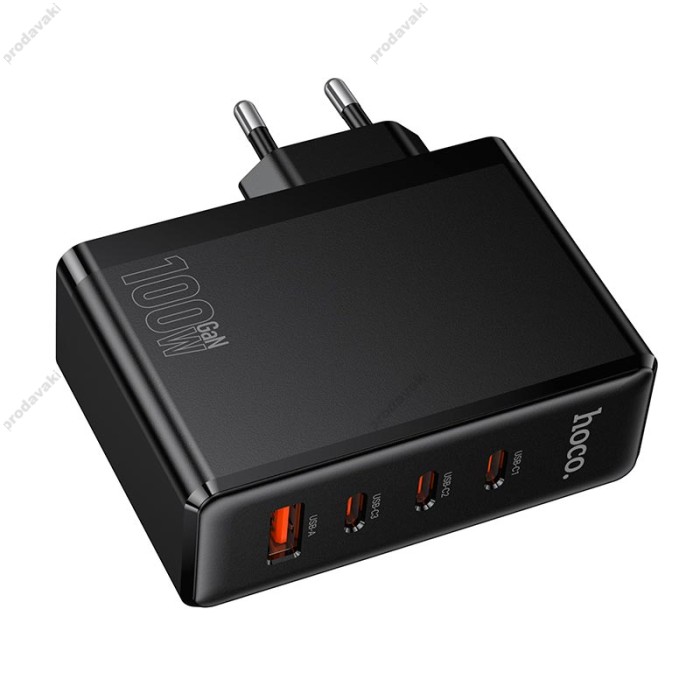 Мережевий зарядний пристрій HOCO N85 Vigoroso charger 100W Black