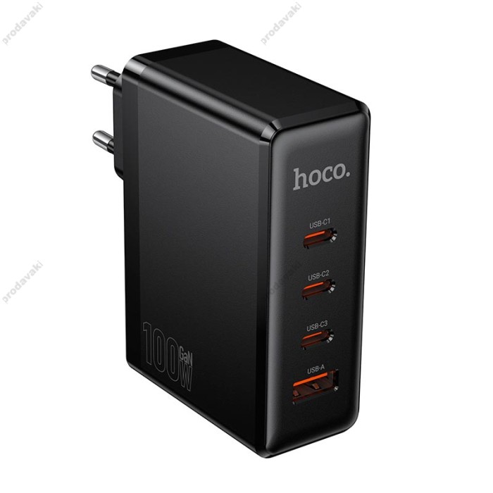Мережевий зарядний пристрій HOCO N85 Vigoroso charger 100W Black