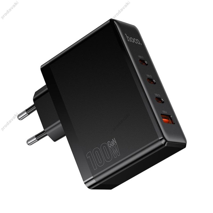 Мережевий зарядний пристрій HOCO N85 Vigoroso charger 100W Black