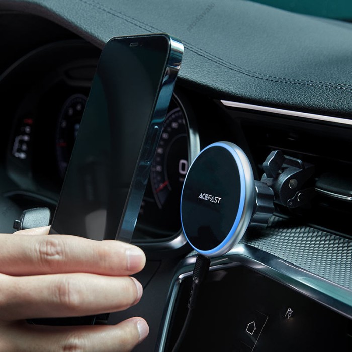 Автомобільний тримач ACEFAST D3 magnetic wireless charging car holder for air vent 15W Black