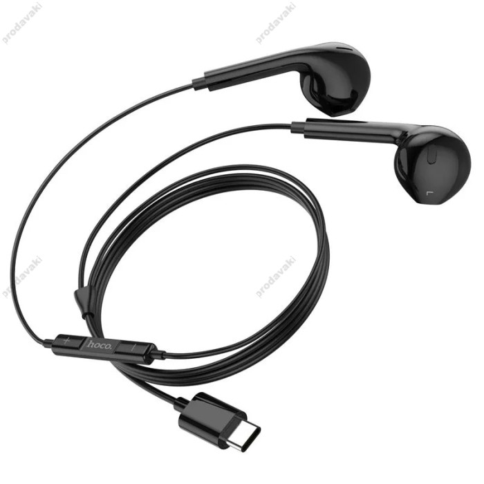 Дротові навушники HOCO M101 Crystal grace wire-controlled with mic Type-C Black
