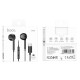 Дротові навушники HOCO M101 Crystal grace wire-controlled with mic Type-C Black