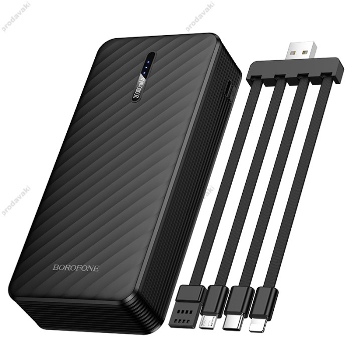 Повербанк портативний акумулятор Power bank BOROFONE BJ84A Freeway 20000 mAh Black