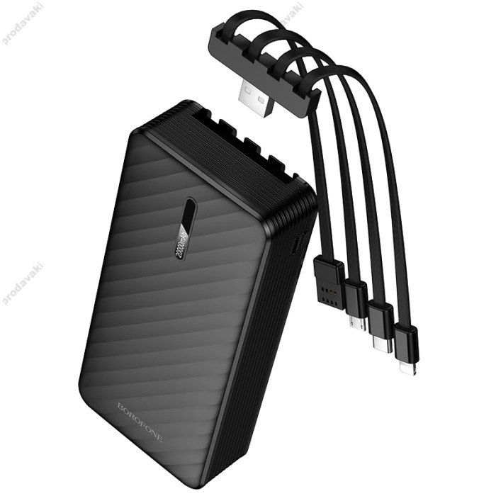Повербанк портативний акумулятор Power bank BOROFONE BJ84A Freeway 20000 mAh Black