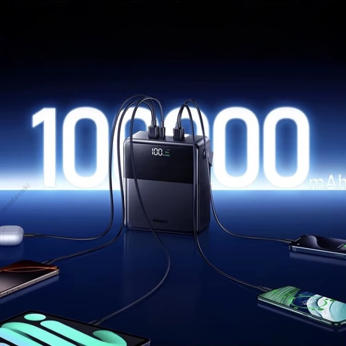 Повербанк портативний акумулятор Power bank Remax FP-1 27W fully compatible 100 000mAh Black