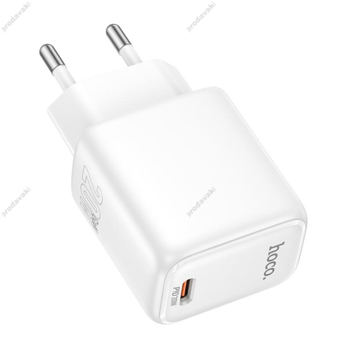 Мережевий зарядний пристрій HOCO N86 Seguro single port 20W White