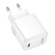 Мережевий зарядний пристрій HOCO N86 Seguro single port 20W White