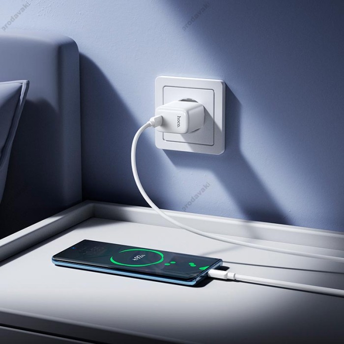 Мережевий зарядний пристрій HOCO N87 Seguro single port 30W White