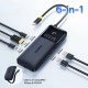 USB-Хаб Baseus Dual Fast Charging 6в1 Type-C to HDMI+USB3.1+USB2.0+2xType-C 3.1+PD Black (B00070902123-00)