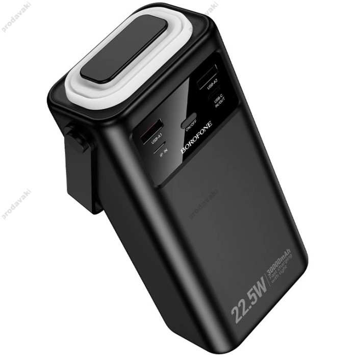 Повербанк портативний акумулятор Power bank Borofone BJ65 High four-cables 22.5W+PD20W 30000 mAh Black