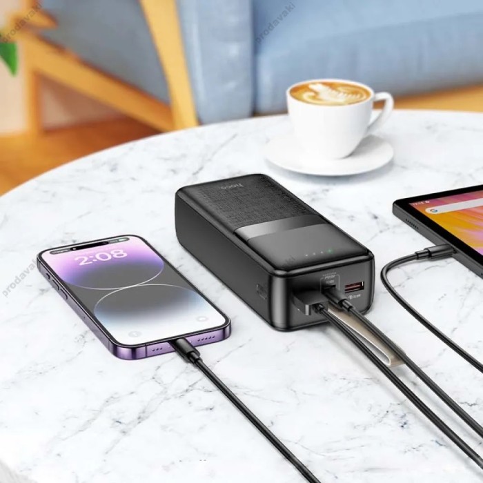 Повербанк портативний акумулятор Power bank Hoco DB107 Mercurius fully compatible 22.5W 30000 mAh Black