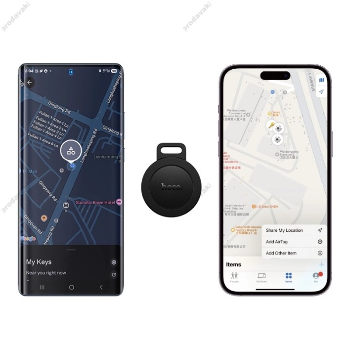 Пошуковий трекер HOCO E101 Easy to find Dual anti-lost device IOS, Android Black